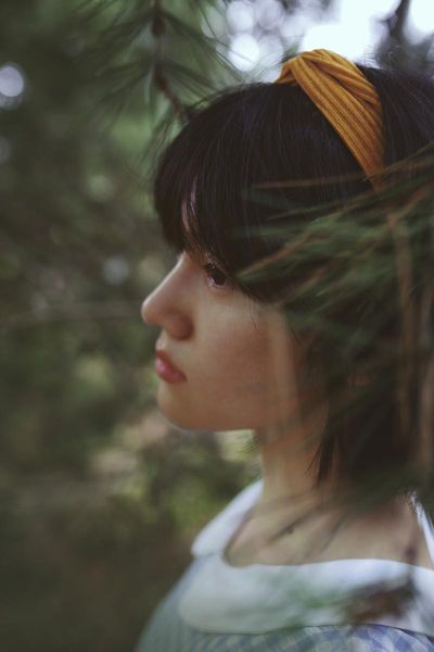 woman in the forest